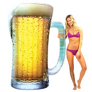GIANT BEER MUG POOL RAFT