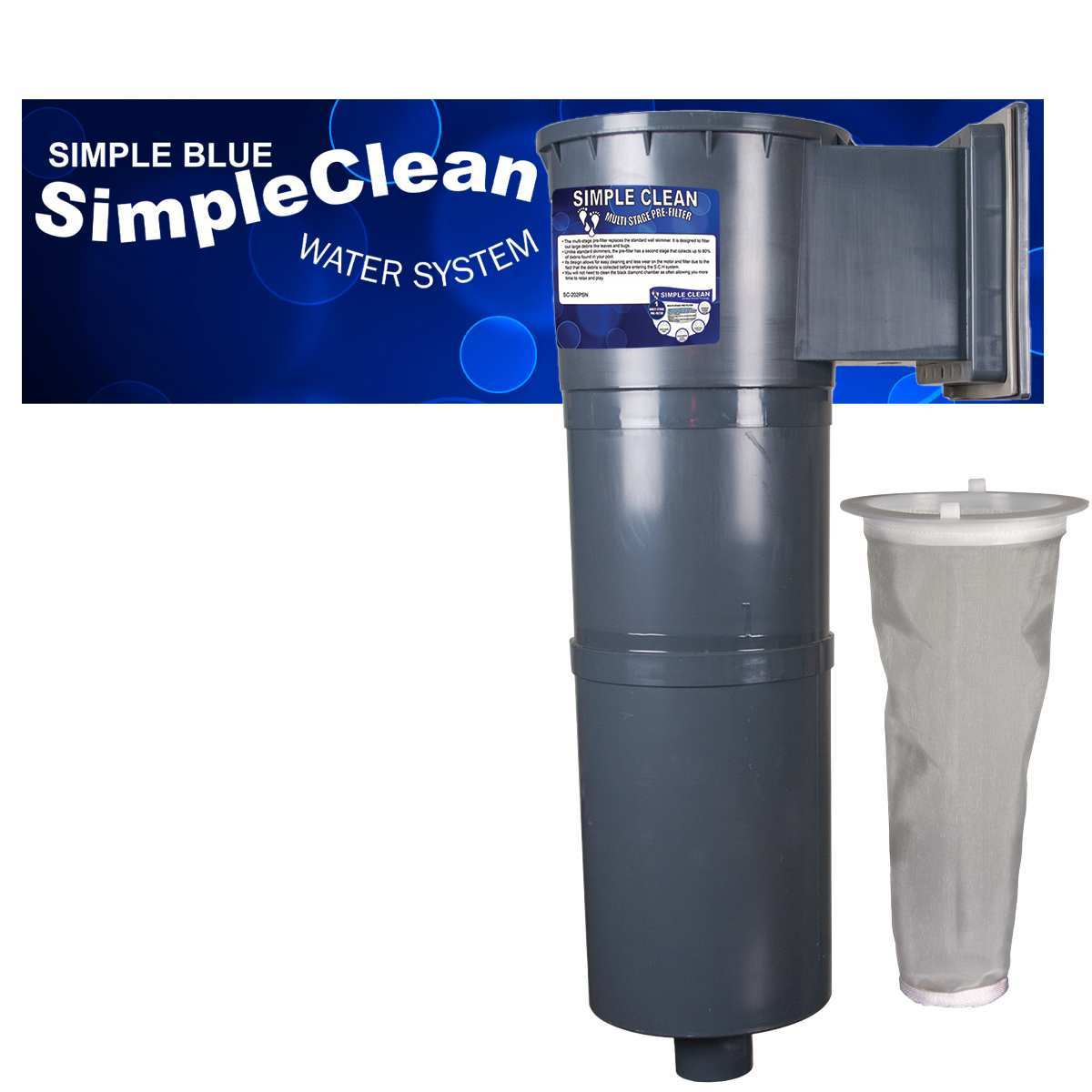 Blue Torrent BS202PSN Above Ground Pool B4U 2 Stage PreFilter Skimmer